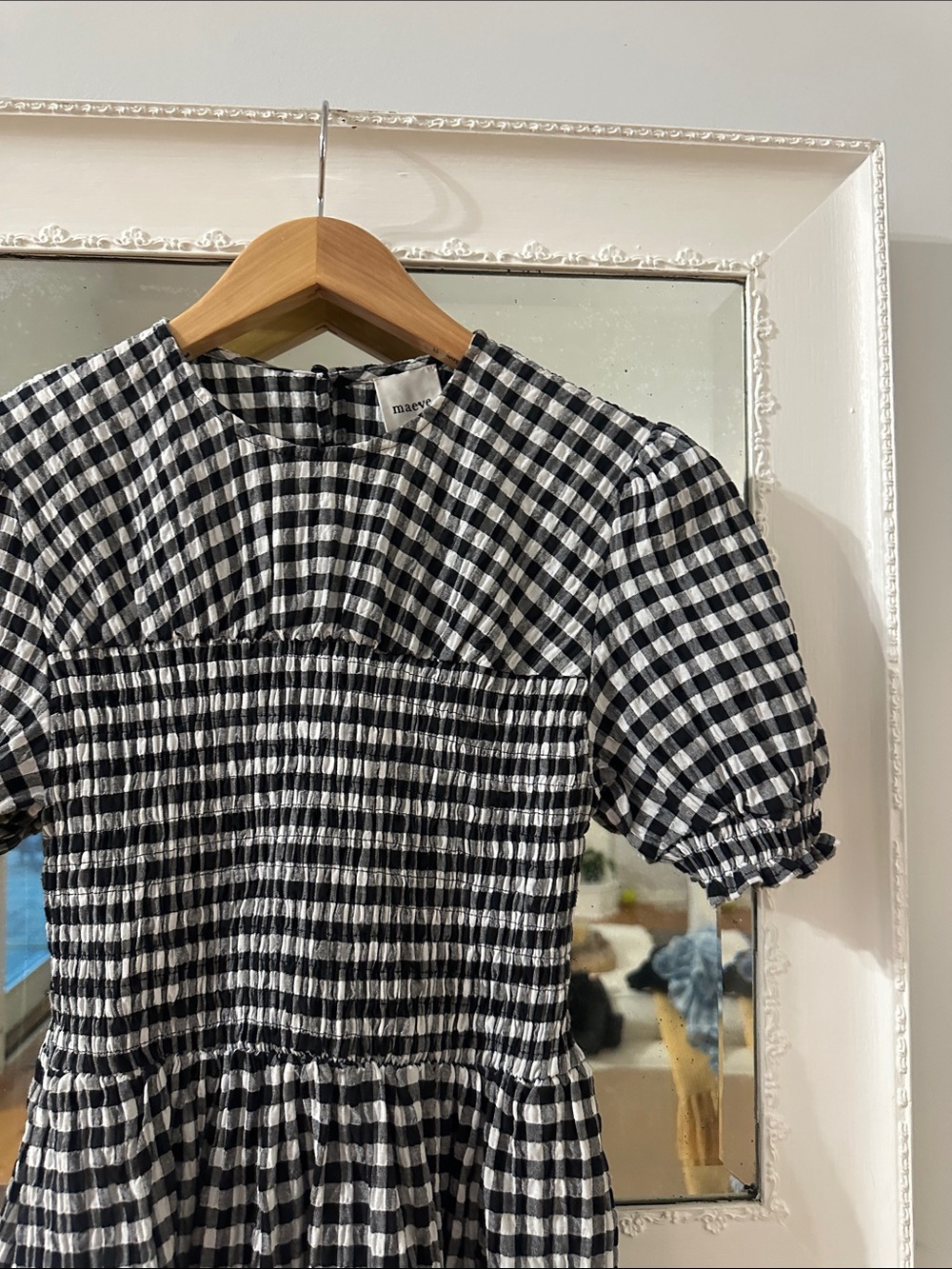 Maeve by Anthropologie Puff Sleeve Gingham mini dress - Picture 5 of 10